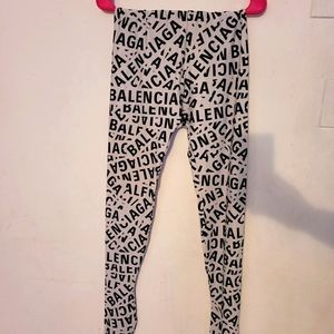Balenciaga logo printed leggings